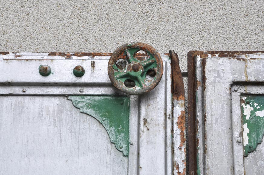 Antique set of eight industrial boiler room doors Antique set of eight industrial boiler room doors -4