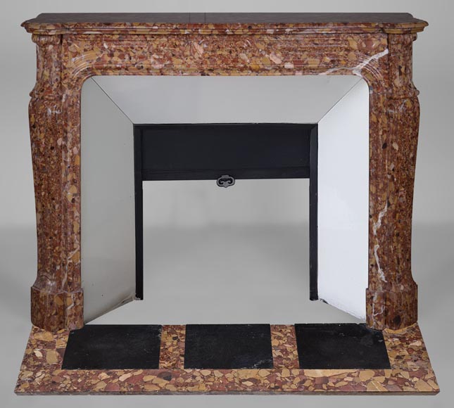 Stretched out Pompadour mantel in Alep Breccia marbre Stretched out Pompadour mantel in Alep Breccia marbre-0