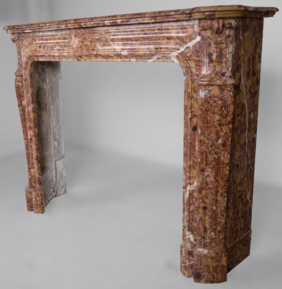 Stretched out Pompadour mantel in Alep Breccia marbre Stretched out Pompadour mantel in Alep Breccia marbre-5