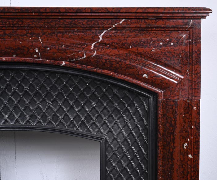 Louis XIV style Bolection mantel carved in Griotte marble Louis XIV style Bolection mantel carved in Griotte marble-6