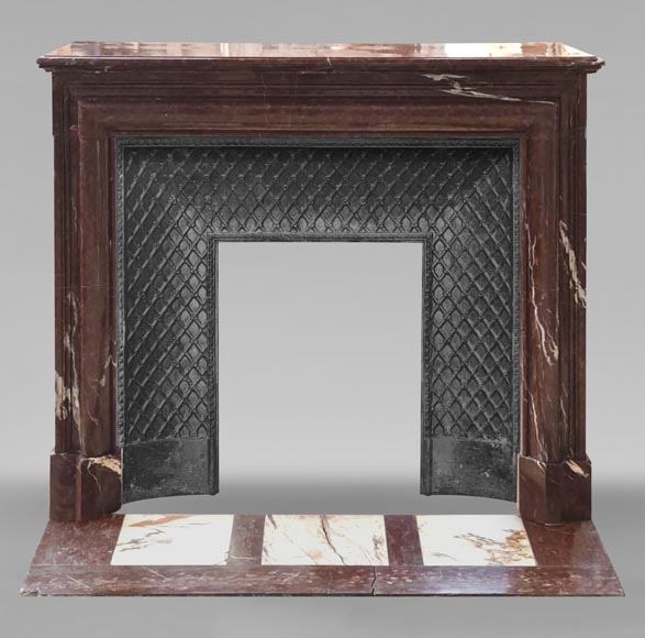 Louis XIV style Bolection mantel in Rouge Griotte marble Louis XIV style Bolection mantel in Rouge Griotte marble-0