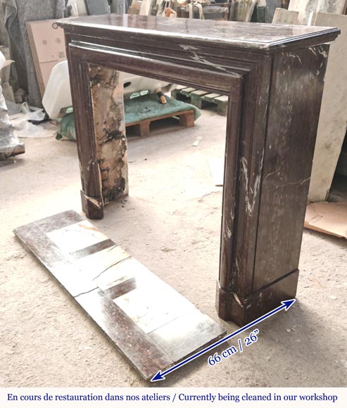 Louis XIV style Bolection mantel in Rouge Griotte marble Louis XIV style Bolection mantel in Rouge Griotte marble-4