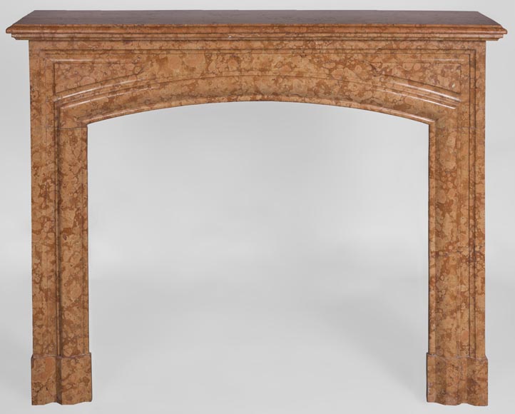 An antique Louis XIV style fireplace made out of Rosso di Verona marble An antique Louis XIV style fireplace made out of Rosso di Verona marble-0