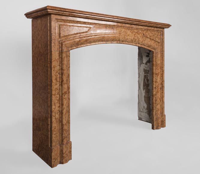 An antique Louis XIV style fireplace made out of Rosso di Verona marble An antique Louis XIV style fireplace made out of Rosso di Verona marble-2