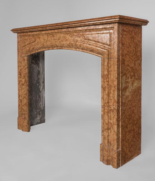 An antique Louis XIV style fireplace made out of Rosso di Verona marble An antique Louis XIV style fireplace made out of Rosso di Verona marble-5