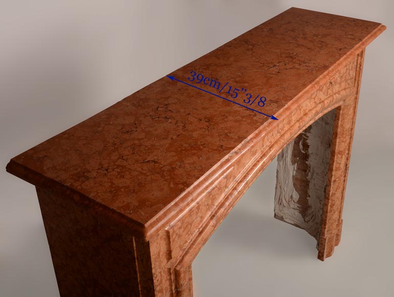 An antique Louis XIV style fireplace made out of Rosso di Verona marble An antique Louis XIV style fireplace made out of Rosso di Verona marble-8