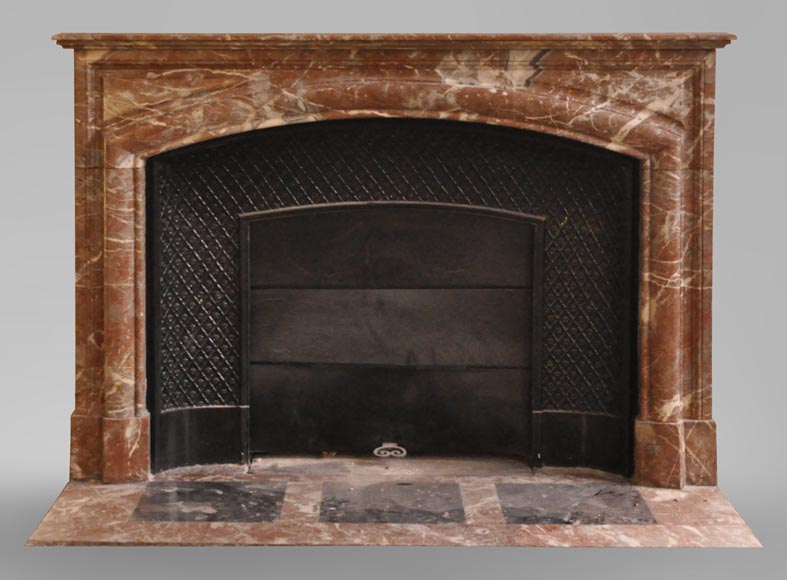 An antique Louis XIV style fireplace, made out of Rouge Royal marble An antique Louis XIV style fireplace, made out of Rouge Royal marble-0