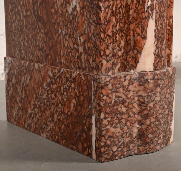 Louis XIV style mantel in red Campan marble Louis XIV style mantel in red Campan marble-5