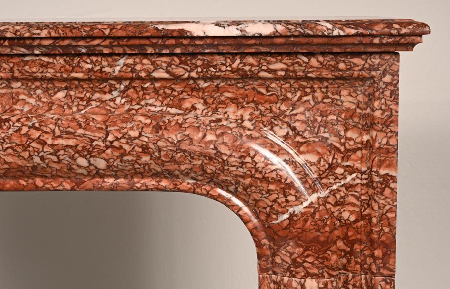 Louis XIV style mantel in red Campan marble Louis XIV style mantel in red Campan marble-7