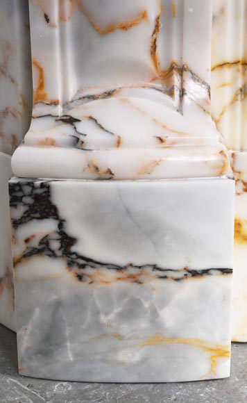 Louis XV style fireplace in Breccia Nuvolata marble Louis XV style fireplace in Breccia Nuvolata marble-6