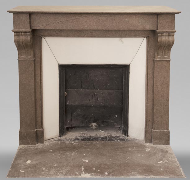 Antique Napoleon III style marble fireplace with modillions Antique Napoleon III style marble fireplace with modillions-0