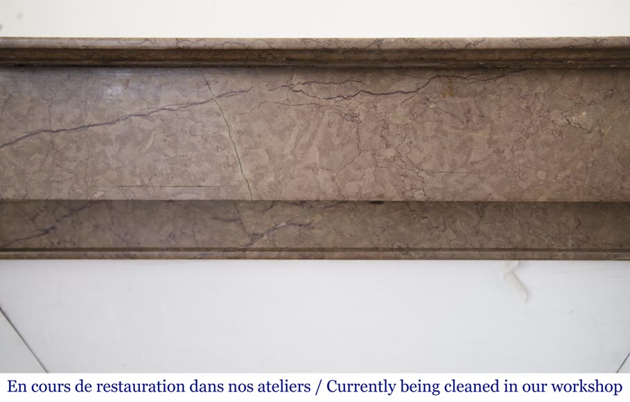 Antique Napoleon III style marble fireplace with modillions Antique Napoleon III style marble fireplace with modillions-1