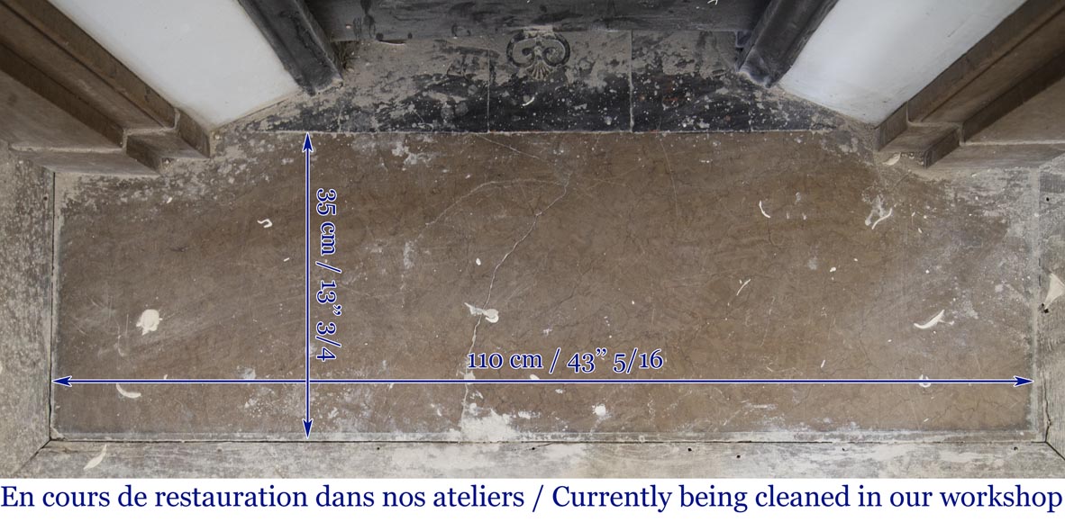 Antique Napoleon III style marble fireplace with modillions Antique Napoleon III style marble fireplace with modillions-8