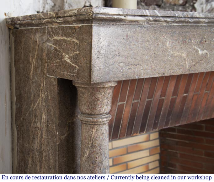 Antique Directoire style fireplace with detached columns Antique Directoire style fireplace with detached columns-3