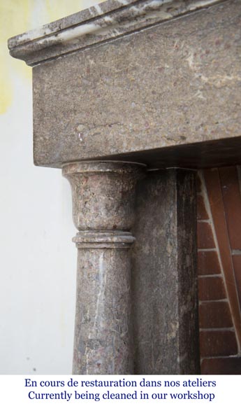 Antique Directoire style fireplace with detached columns Antique Directoire style fireplace with detached columns-4