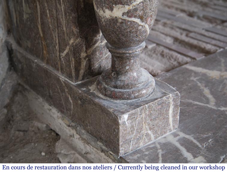 Antique Directoire style fireplace with detached columns Antique Directoire style fireplace with detached columns-5