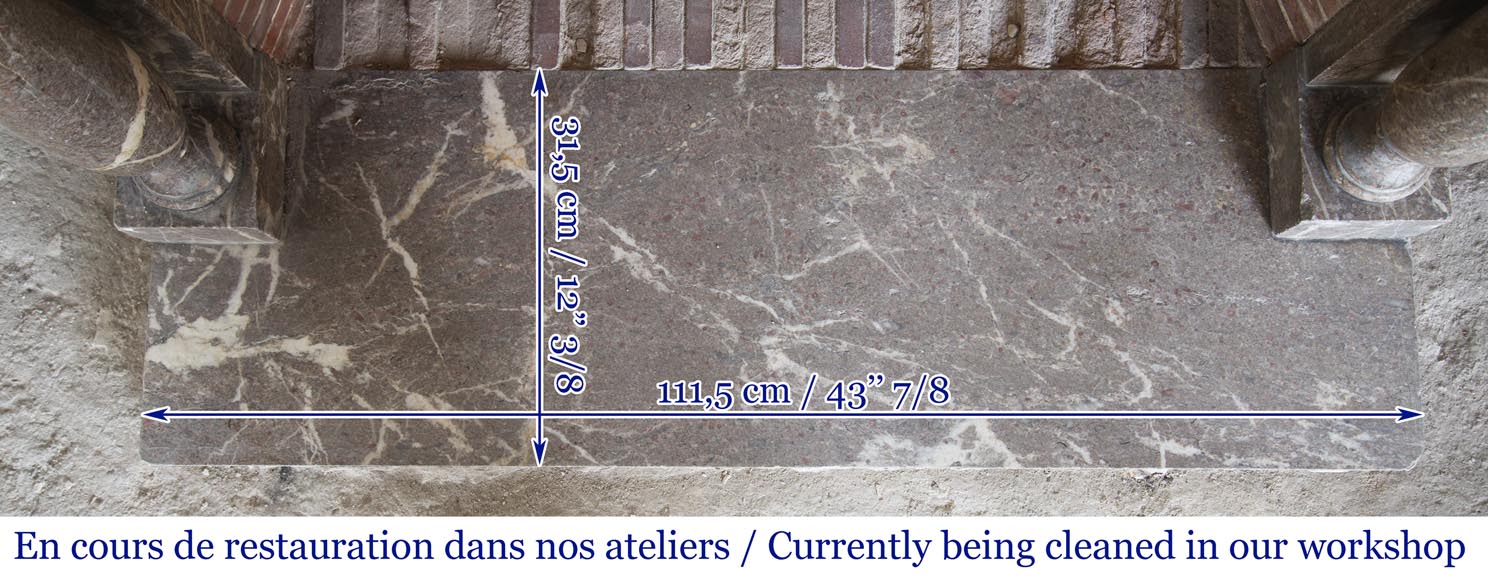 Antique Directoire style fireplace with detached columns Antique Directoire style fireplace with detached columns-9