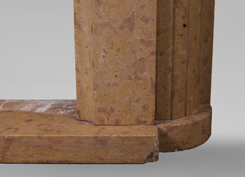 Art Deco fireplace in marble stone Art Deco fireplace in marble stone-10