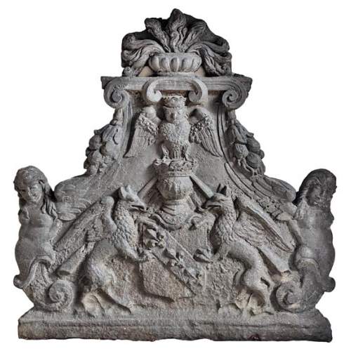 Fireback with the Châtelet coat of arms