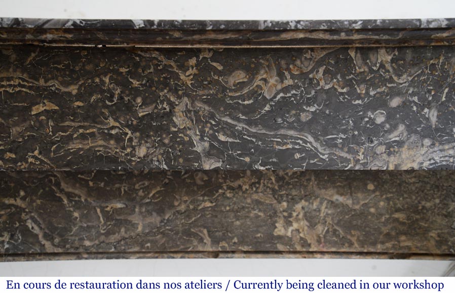 Antique Napoleon III style marble fireplace with modillions Antique Napoleon III style marble fireplace with modillions-1