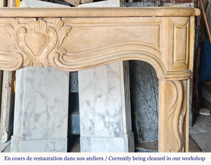 Louis XV period stone mantel Louis XV period stone mantel-7