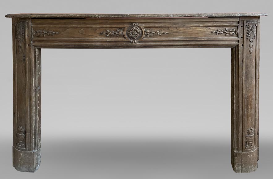 Louis XVI period mantel in oak Louis XVI period mantel in oak-0
