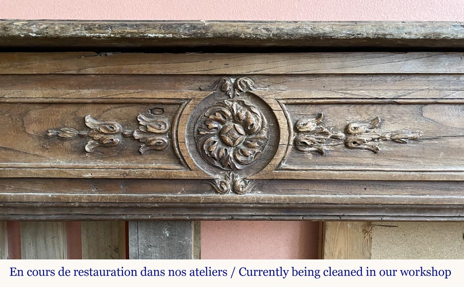 Louis XVI period mantel in oak Louis XVI period mantel in oak-1