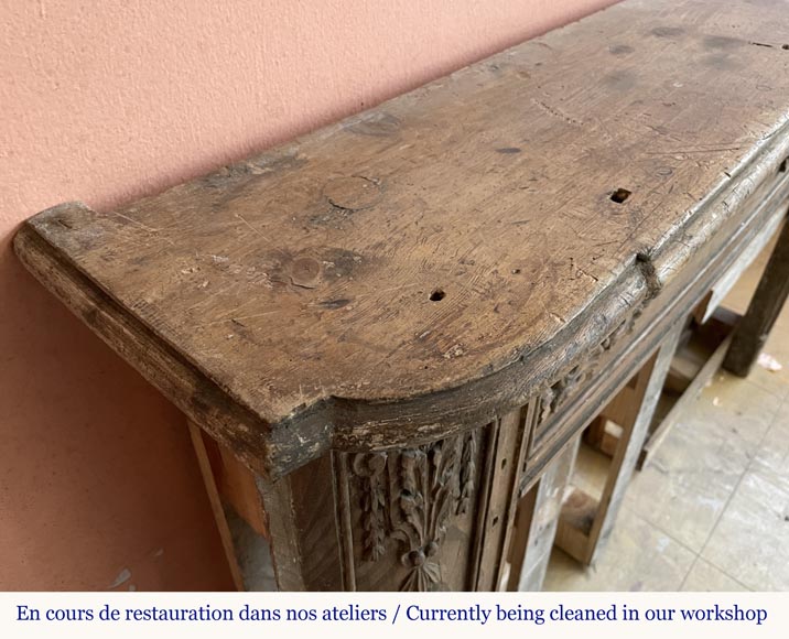 Louis XVI period mantel in oak Louis XVI period mantel in oak-5