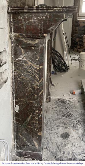 Napoleon III style fireplace in Campan marble with modillions Napoleon III style fireplace in Campan marble with modillions-2