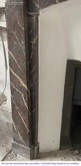 Napoleon III style fireplace in Campan marble with modillions Napoleon III style fireplace in Campan marble with modillions-4