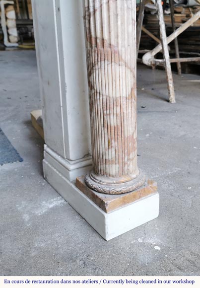 Beautiful Louis XVI period fireplace with detached columns Beautiful Louis XVI period fireplace with detached columns-2