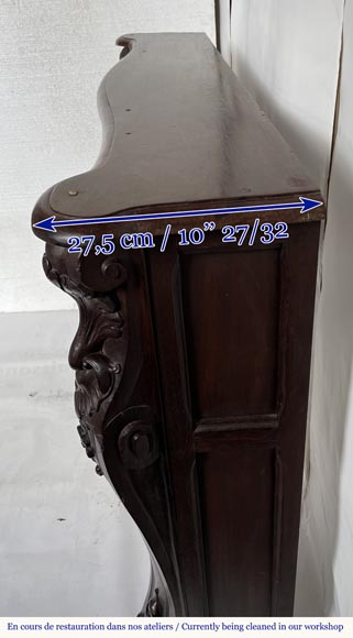 Louis XV style wood fireplace with a beautiful shell Louis XV style wood fireplace with a beautiful shell-9