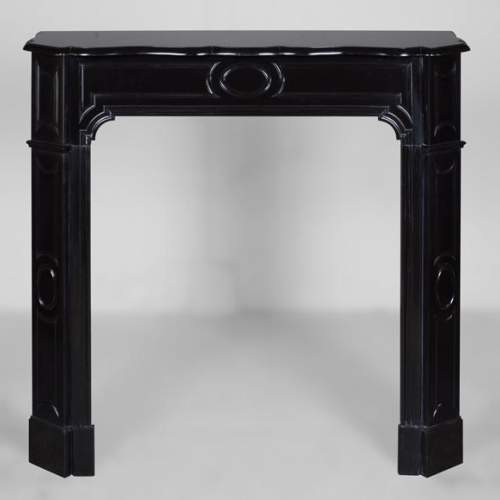 Pompadour model mantel in Belgium black marble