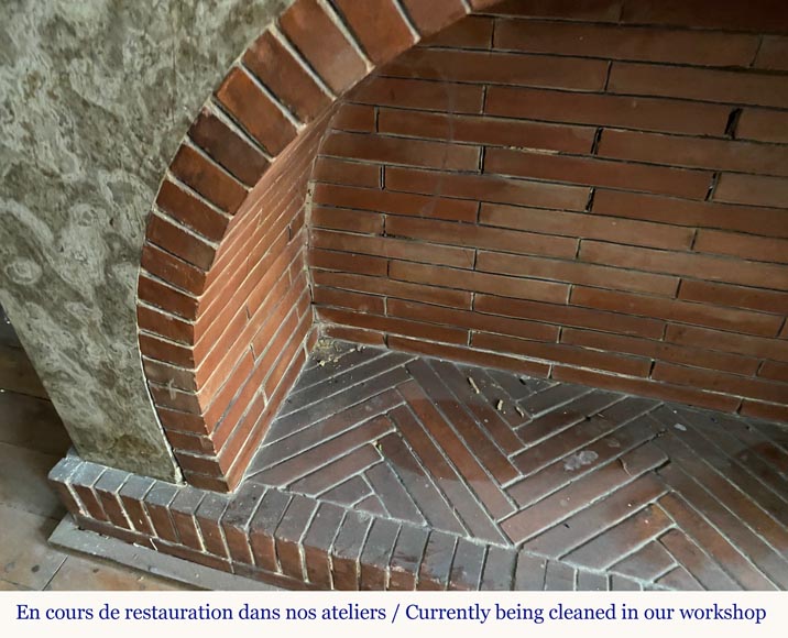 Small Art Deco style fireplace in Lunel marble Small Art Deco style fireplace in Lunel marble-2