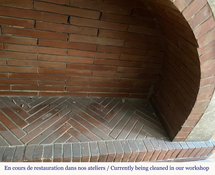 Small Art Deco style fireplace in Lunel marble Small Art Deco style fireplace in Lunel marble-3