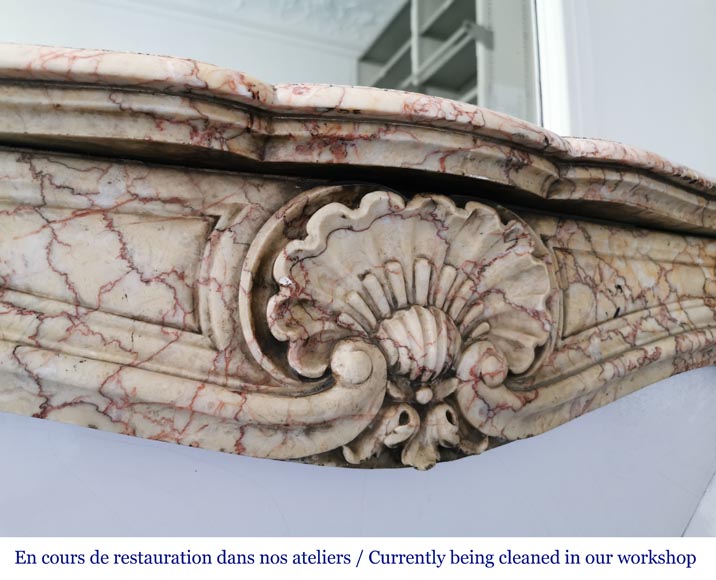 Louis XV style fireplace in Novulata breccia-2