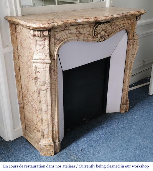 Louis XV style fireplace in Novulata breccia-3