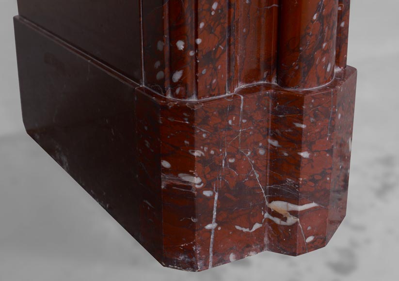 Louis XIV fireplace, Bolection model in Red Griotte marble Louis XIV fireplace, Bolection model in Red Griotte marble-4