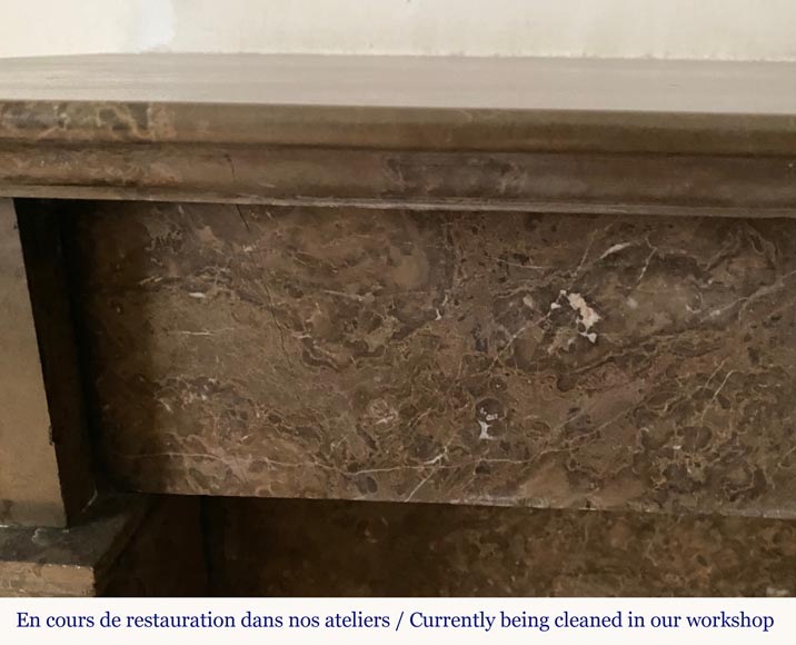 Louis Philippe mantel in Champlain black marble Louis Philippe mantel in Champlain black marble-5