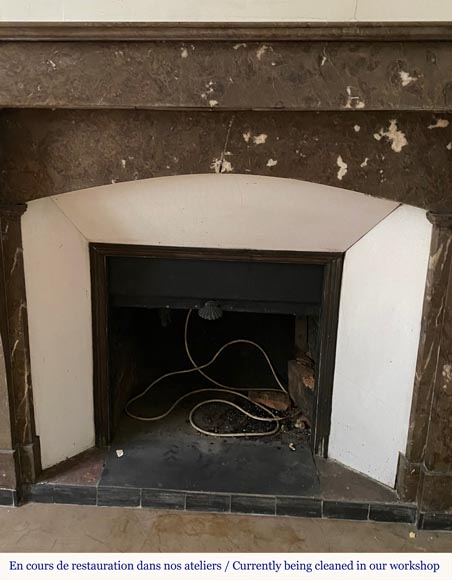 Louis Philippe mantel in Champlain black marble Louis Philippe mantel in Champlain black marble-7