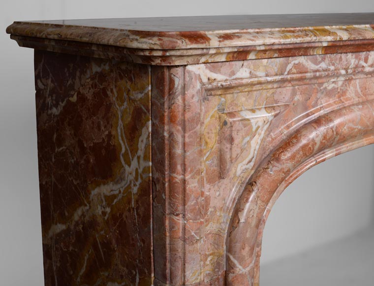 Louis XIV style fireplace in red marble Louis XIV style fireplace in red marble-3