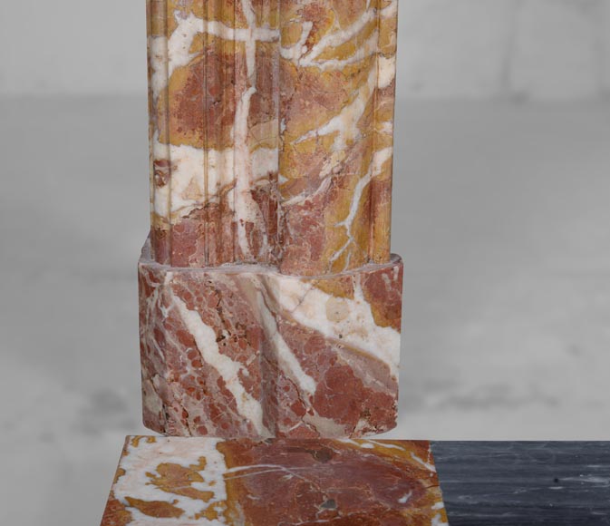 Louis XIV style fireplace in red marble Louis XIV style fireplace in red marble-4