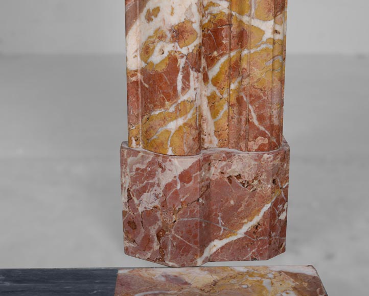 Louis XIV style fireplace in red marble Louis XIV style fireplace in red marble-7