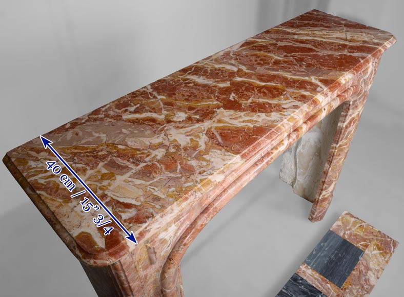 Louis XIV style fireplace in red marble Louis XIV style fireplace in red marble-9