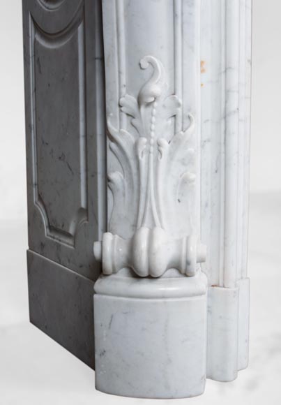 Louis XV style fireplace in Carrara marble Louis XV style fireplace in Carrara marble-9
