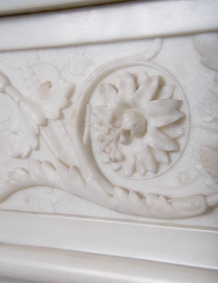 Louis XVI style mantel with half columns Louis XVI style mantel with half columns-2
