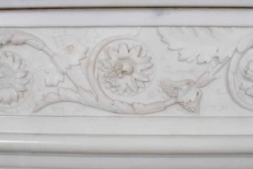 Louis XVI style mantel with half columns Louis XVI style mantel with half columns-3