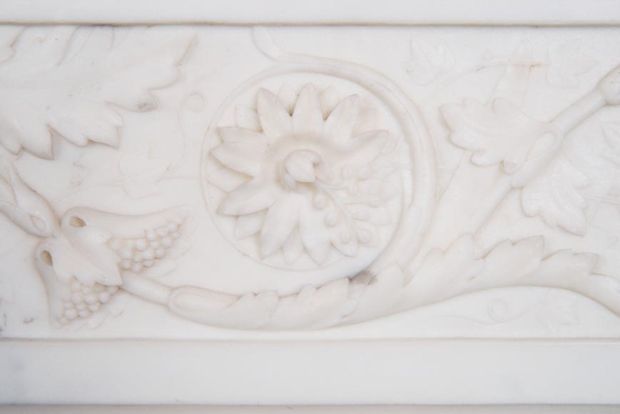 Louis XVI style mantel with half columns Louis XVI style mantel with half columns-4