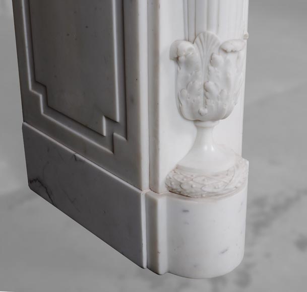 Louis XVI style mantel with half columns Louis XVI style mantel with half columns-7