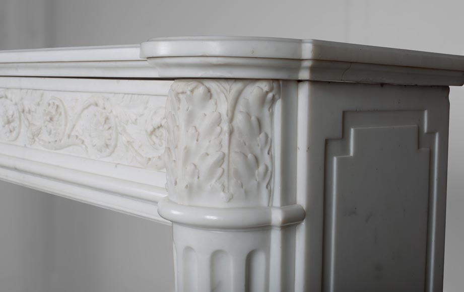 Louis XVI style mantel with half columns Louis XVI style mantel with half columns-9